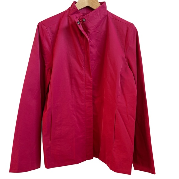 Eileen Fisher Pink Jacket Cotton Nylon Blend Italian Fabric Women's Size Med - Picture 6 of 12